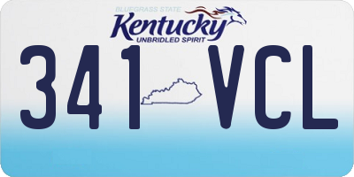 KY license plate 341VCL