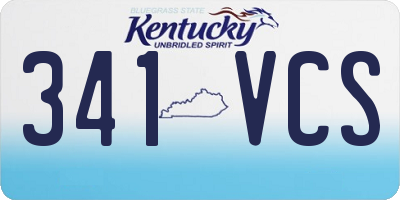KY license plate 341VCS