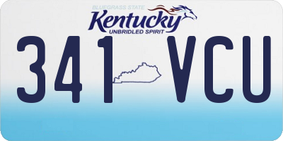 KY license plate 341VCU