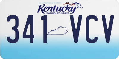 KY license plate 341VCV