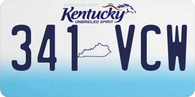 KY license plate 341VCW