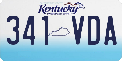 KY license plate 341VDA