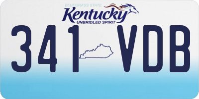 KY license plate 341VDB