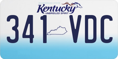 KY license plate 341VDC
