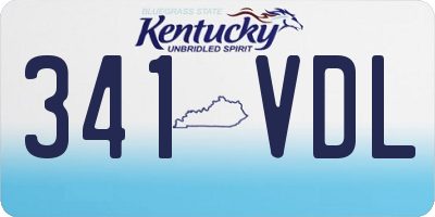 KY license plate 341VDL
