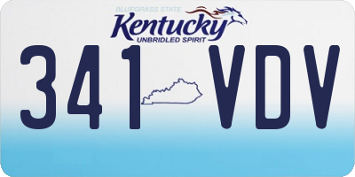KY license plate 341VDV