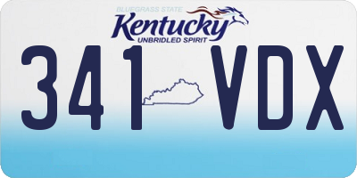 KY license plate 341VDX