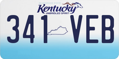 KY license plate 341VEB