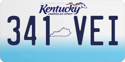 KY license plate 341VEI