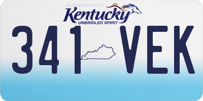KY license plate 341VEK