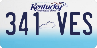 KY license plate 341VES