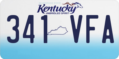 KY license plate 341VFA