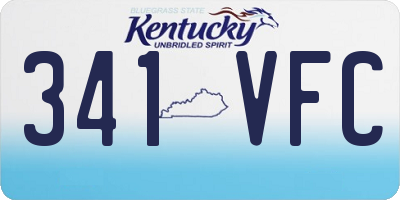KY license plate 341VFC