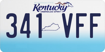 KY license plate 341VFF