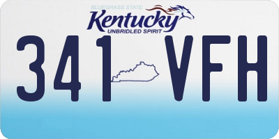 KY license plate 341VFH