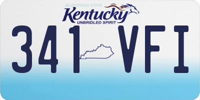 KY license plate 341VFI