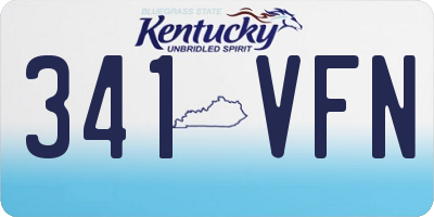 KY license plate 341VFN