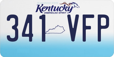 KY license plate 341VFP