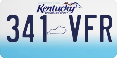 KY license plate 341VFR
