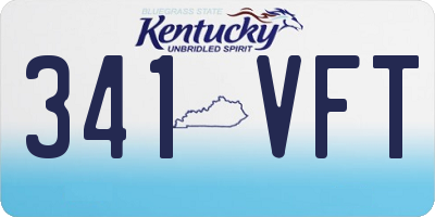 KY license plate 341VFT