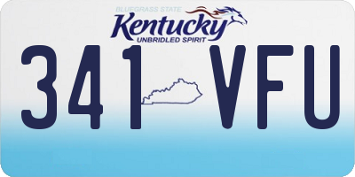 KY license plate 341VFU
