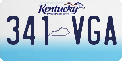 KY license plate 341VGA