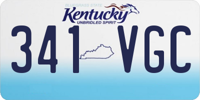 KY license plate 341VGC