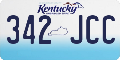 KY license plate 342JCC