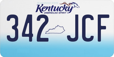 KY license plate 342JCF