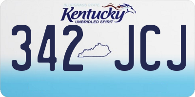 KY license plate 342JCJ