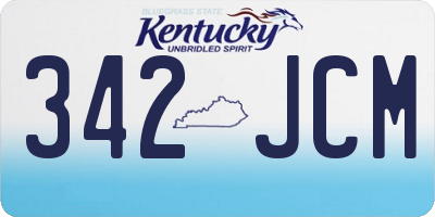 KY license plate 342JCM