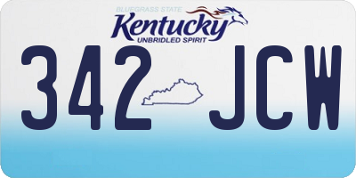 KY license plate 342JCW