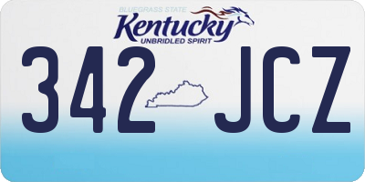 KY license plate 342JCZ