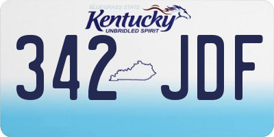 KY license plate 342JDF