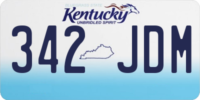 KY license plate 342JDM