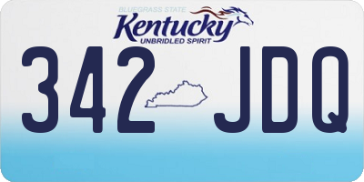 KY license plate 342JDQ