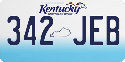 KY license plate 342JEB
