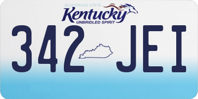 KY license plate 342JEI