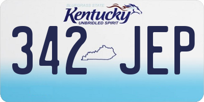 KY license plate 342JEP
