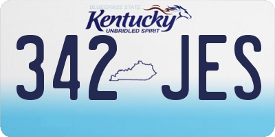 KY license plate 342JES