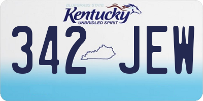 KY license plate 342JEW