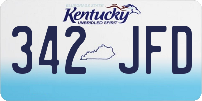 KY license plate 342JFD