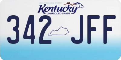 KY license plate 342JFF