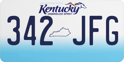 KY license plate 342JFG