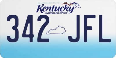 KY license plate 342JFL