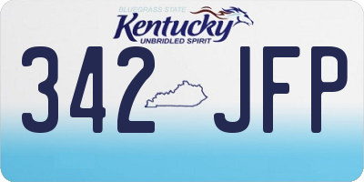 KY license plate 342JFP