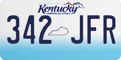 KY license plate 342JFR