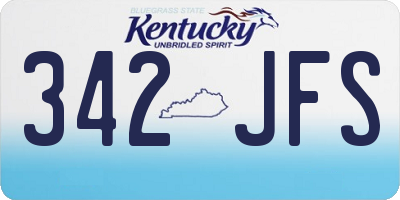 KY license plate 342JFS