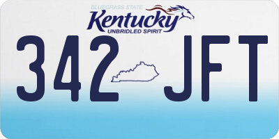 KY license plate 342JFT