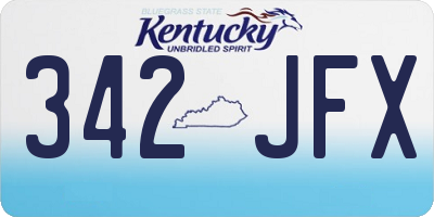 KY license plate 342JFX
